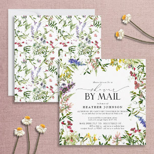 Elegant Summer Wildblomme Möhippa Mail Inbjudningar