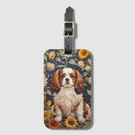 Elegant Sunblommor Cavalier Kung Charles Spain Bagagebricka