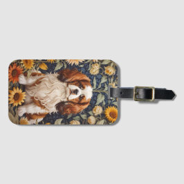 Elegant Sunblommor Cavalier Kung Charles Spain Bagagebricka