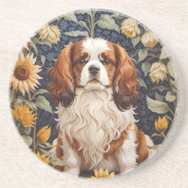 Elegant Sunblommor Cavalier Kung Charles Spain Underlägg