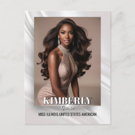 Elegant Sunburst Skönhetstävling Promo-vykort Vykort