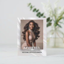 Elegant Sunburst Skönhetstävling Promo-vykort