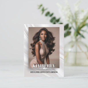 Elegant Sunburst Skönhetstävling Promo-vykort Vykort