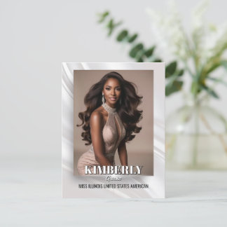 Elegant Sunburst Skönhetstävling Promo-vykort Vykort