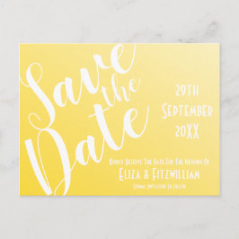 Elegant Sunflower Yellow Save The Date Vykort