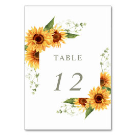 Elegant Sunflowers Garden Floral Wedding Bordsnummer