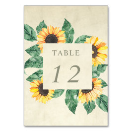 Elegant Sunflowers Garden Floral Wedding Bordsnummer