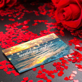Elegant Sunset Beach Summer Bröllop webbplats Tilläggskort