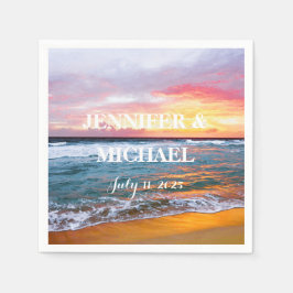Elegant Sunset Beach Tropical Summer Elegant Pappersservett