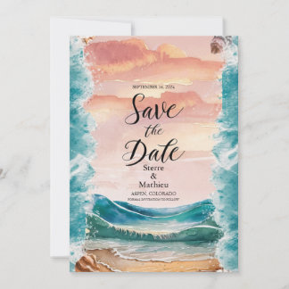 Elegant Sunset Beach Wedding Spara Datumet