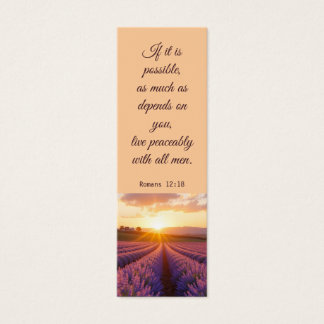 Elegant Sunset Lavender Ligcape Bible Verse Litet Visitkort