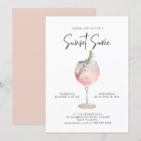 Elegant Sunset Soiree Drinks Cocktail Party Rosa