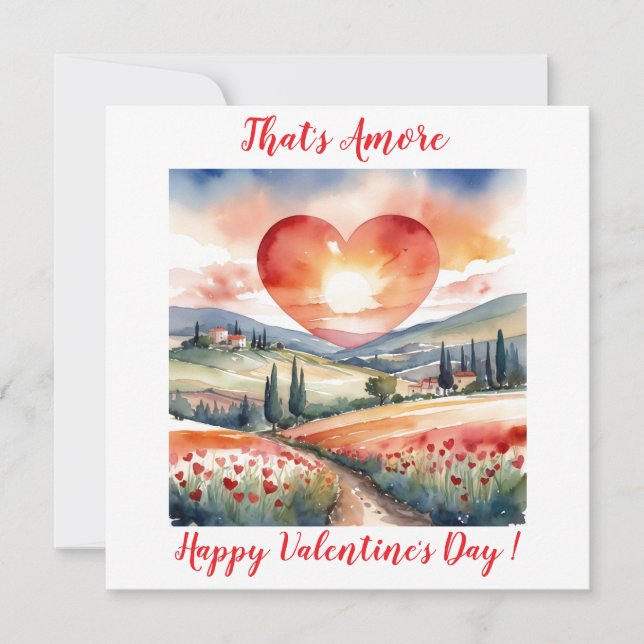 Elegant Sunset Valentine Tuscany Italien Julkort (Framsida)