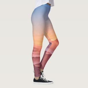 Elegant Sunshine Mountains Artwork Lagar Leggings