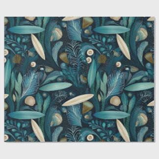 Elegant Surfbräda och Kelp Strand Inpackningspappe Presentpapper