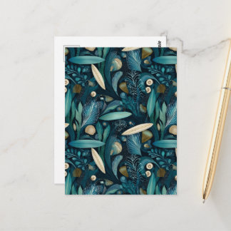 Elegant Surfbräda och Kelp Strand Presentpapper Vykort