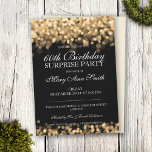 Elegant Surprise Födelsedagsfest Guld Ljus Inbjudningar<br><div class="desc">Elegant 60:e överraskningsdesignen i Födelsedagsfest inbjudan med sofistikerad motiv för Guld Ljus,  eget namn och datum och ytterligare text. Imponera på din familj och dina vänner med den här snyggten och presentationen av skolfödelsedag. Helt anpassade! Lätt att använda och lätt att anpassa.</div>