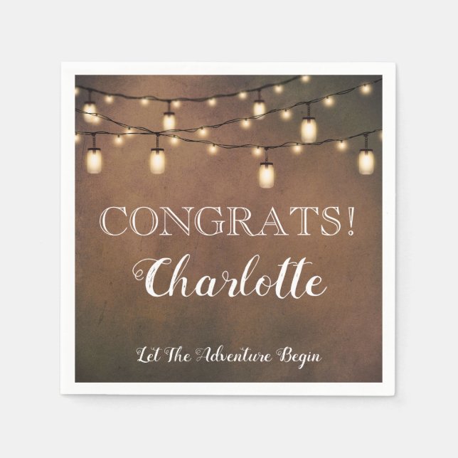 Elegant Surprise Pension Party Napkins Pappersservett (Framsidan)