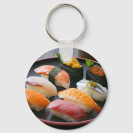 Elegant Sushi Platter Keychain – SUSHIMI Style Nyckelring
