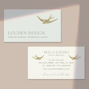 Elegant Svälj Professionell Insida Designer Visitkort