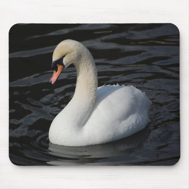 Elegant svan 2 - mousepad musmatta (Framsidan)