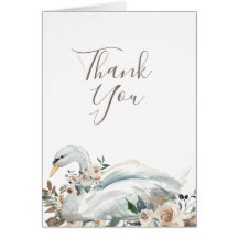 Elegant Svan Blommigt Tack