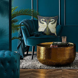 Elegant svandans Art Nouveau Kudde