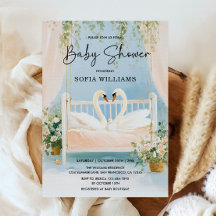 Elegant Svandopinvitation