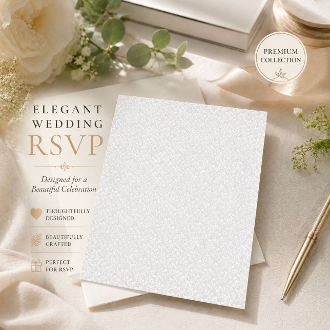 Elegant svarskort med spets för bröllop OSA kort (Skapare uppladdad)