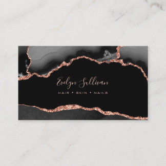 elegant svart agate visitkort