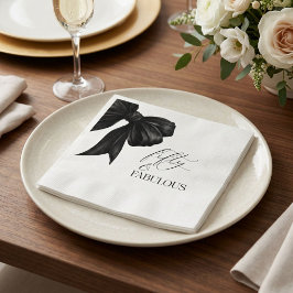 Elegant svart båge Femtio och fantastisk Pappersservett