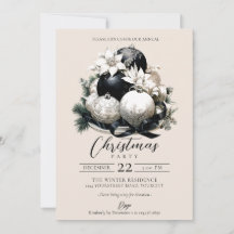 Elegant svart beige elfenben party