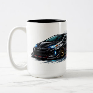 Elegant svart bilmugg Två-Tonad mugg