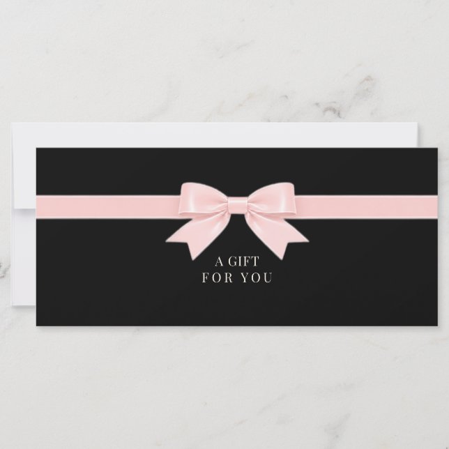 Elegant svart bow presentcertifikat (Framsida)