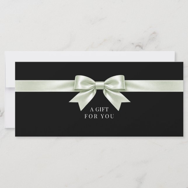 Elegant svart bow presentcertifikat (Framsida)