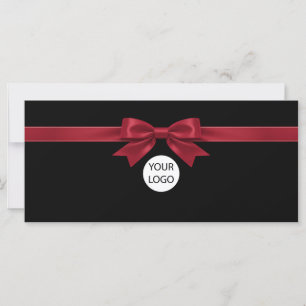 Elegant svart bowlogotyp presentkort
