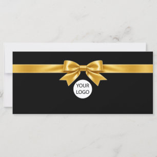Elegant svart bowlogotyp presentkort