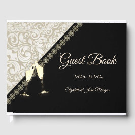 Elegant svart, Damask gästbok