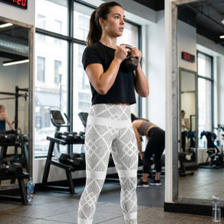 Elegant svart diamant-sömlöst mönster leggings