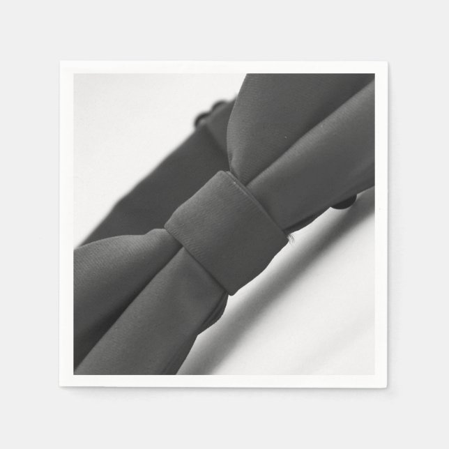 Elegant svart flugpapper servett (Framsidan)