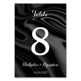 Elegant svart flytande bordskort