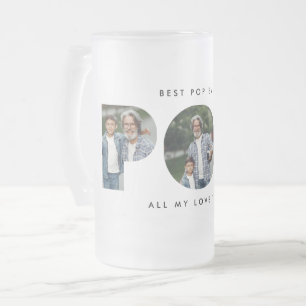 Elegant svart för flerfotomodern typografi frostat ölglas