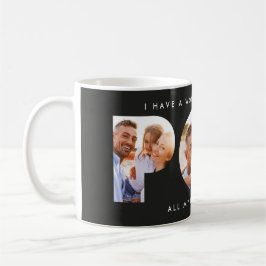 Elegant svart för flerfotomodern typografi kaffemugg
