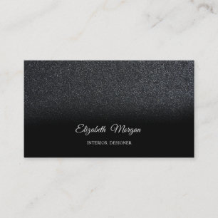 Elegant svart glitter modern proffsig stilren visitkort