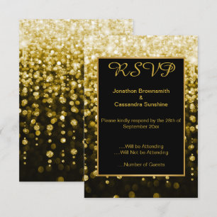 ELEGANT SVART GULD DIAMANT VATTENFALL RSVP INBJUDNINGAR