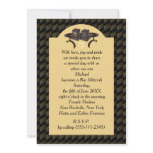 Elegant svart guld geometrisk Bar Mitzvah Tefillin