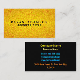 Elegant svart guld glitter - unik lyx visitkort