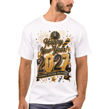 Elegant Svart Guld Gott Nytt År 2027