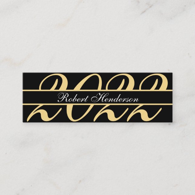 Elegant svart guld klassisk post studenten 2022 (Framsida)