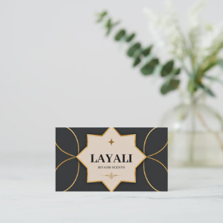 Elegant svart guld lyxig visitkort | Modern P